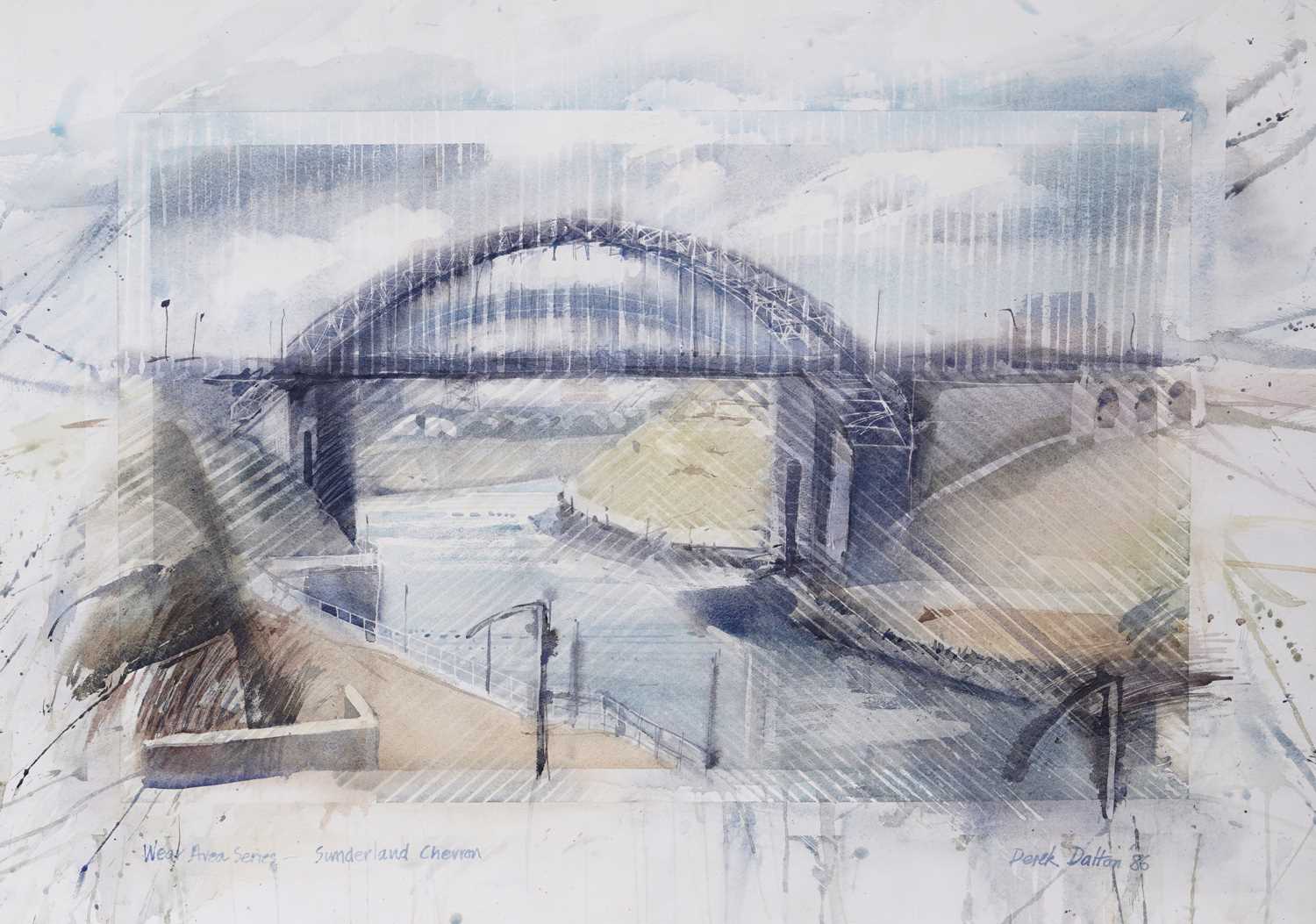 Derek Dalton - Wear Area Series - Sunderland Chevron | watercolour - Image 3 of 4