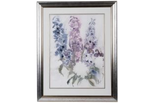 Mary Ann Rogers - Delphiniums and Peonies | watercolour
