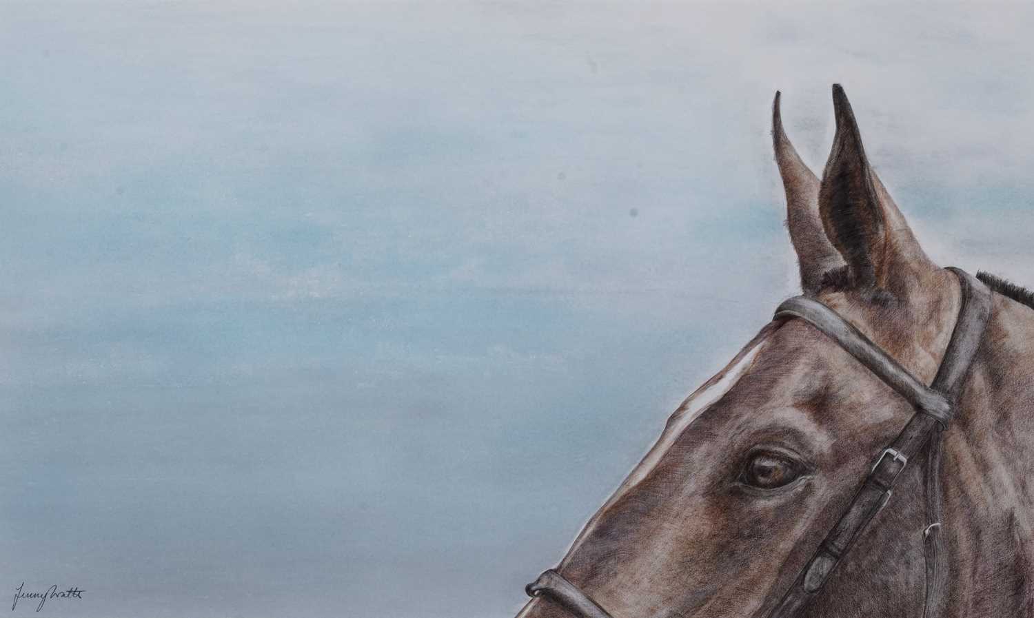 Jenny Watts - Detail of a Horse | pastel - Image 2 of 4
