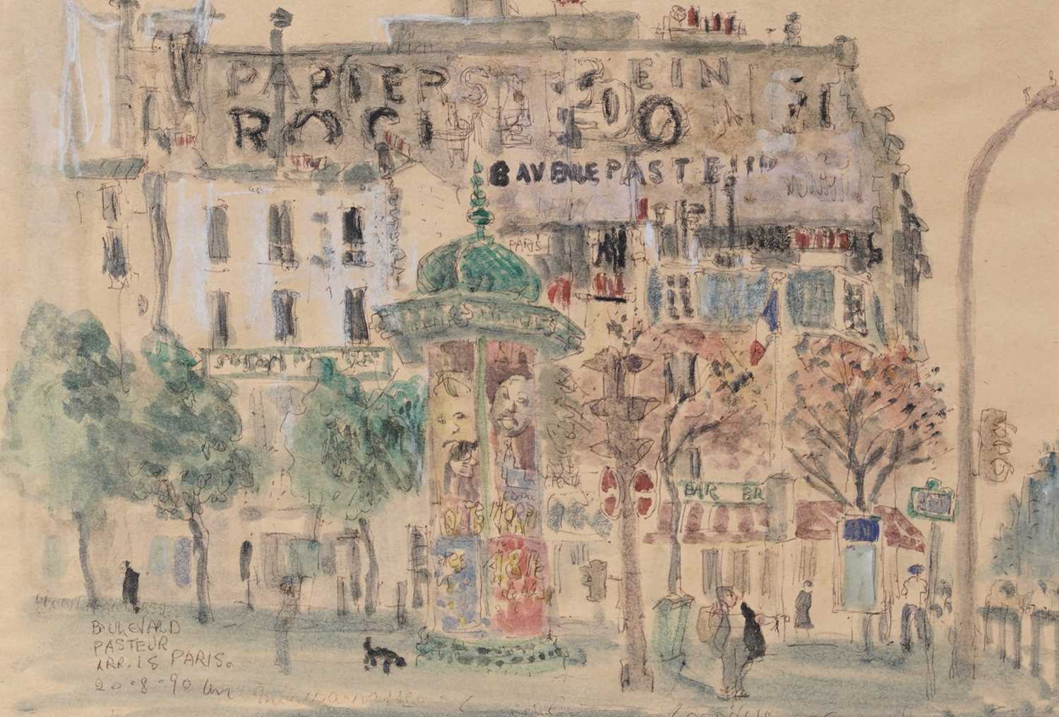 Charles Herbert "Charlie" Rogers - Boulevard Pasteur, Paris | watercolour - Image 2 of 3