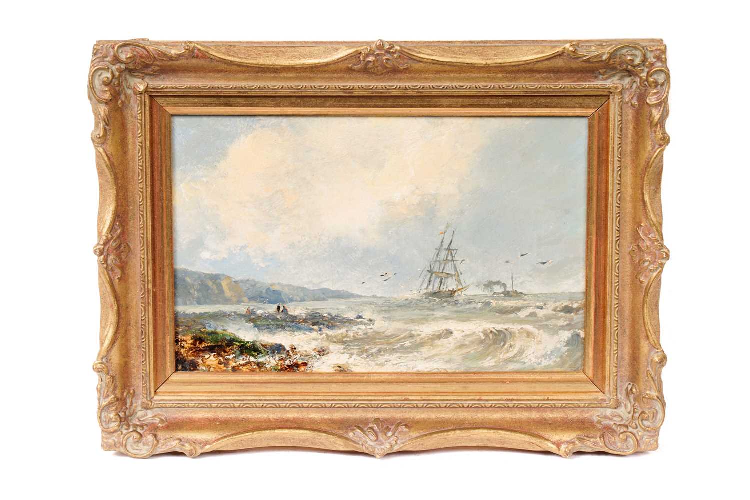 In the manner of Frank Burke - Seaspray and Shore | oil