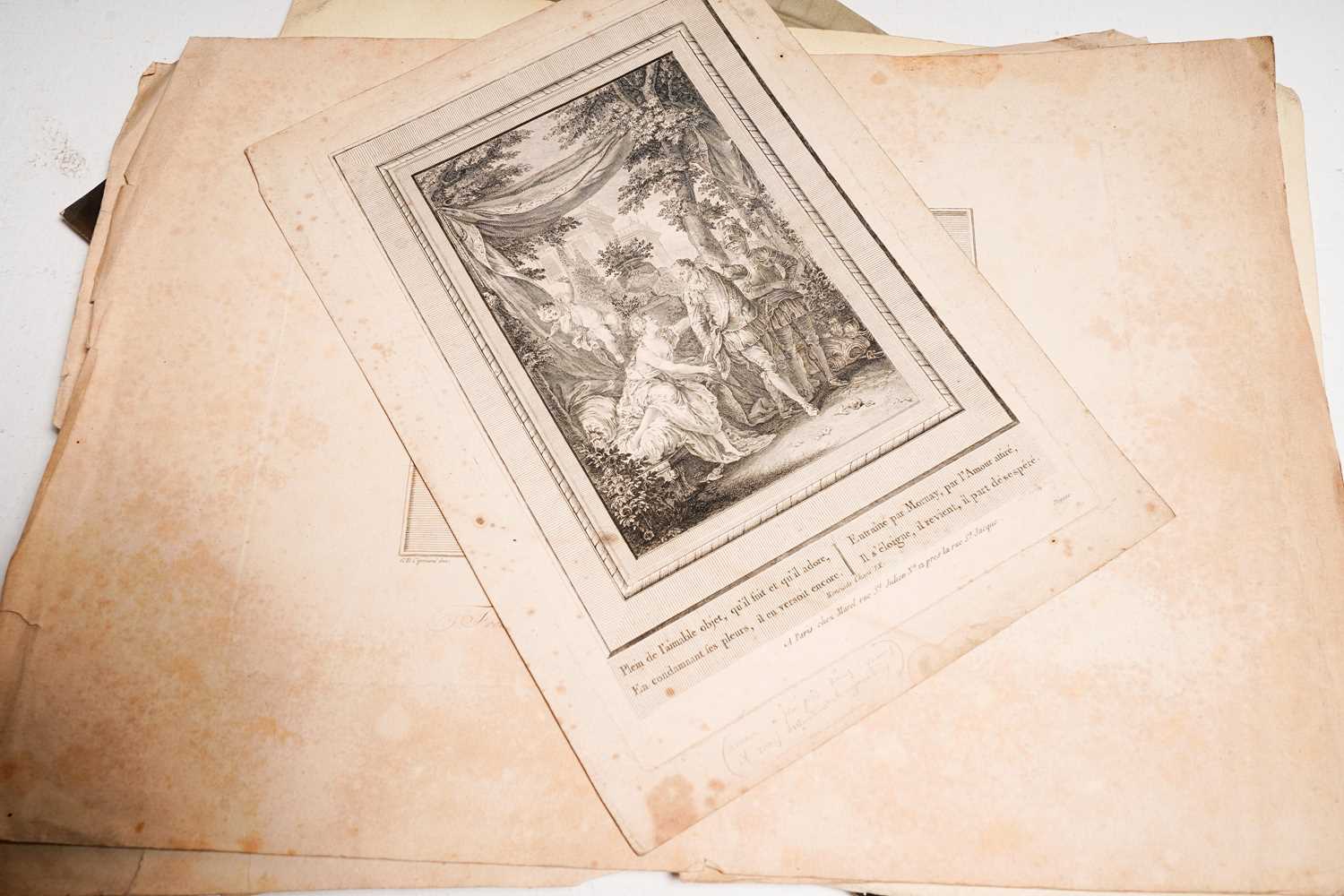 19th Century - A folio containing a collection of antiquarian prints and sketches - Image 8 of 35