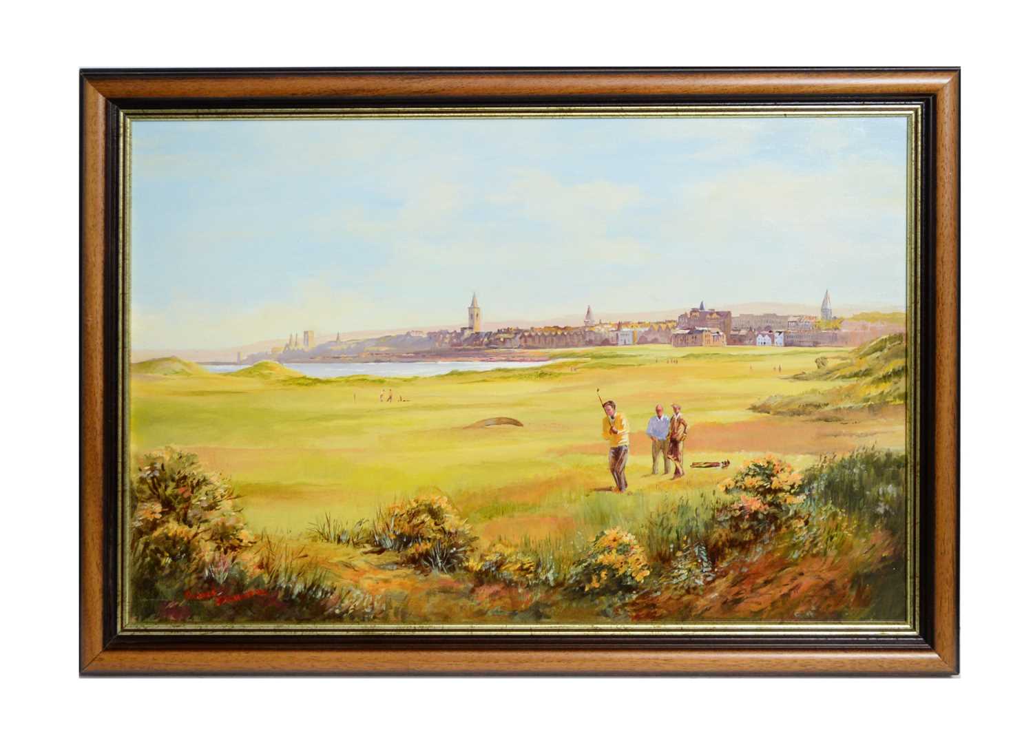 Thomas Wilkinson - A Summers Day at St Andrews Golf Course | oil
