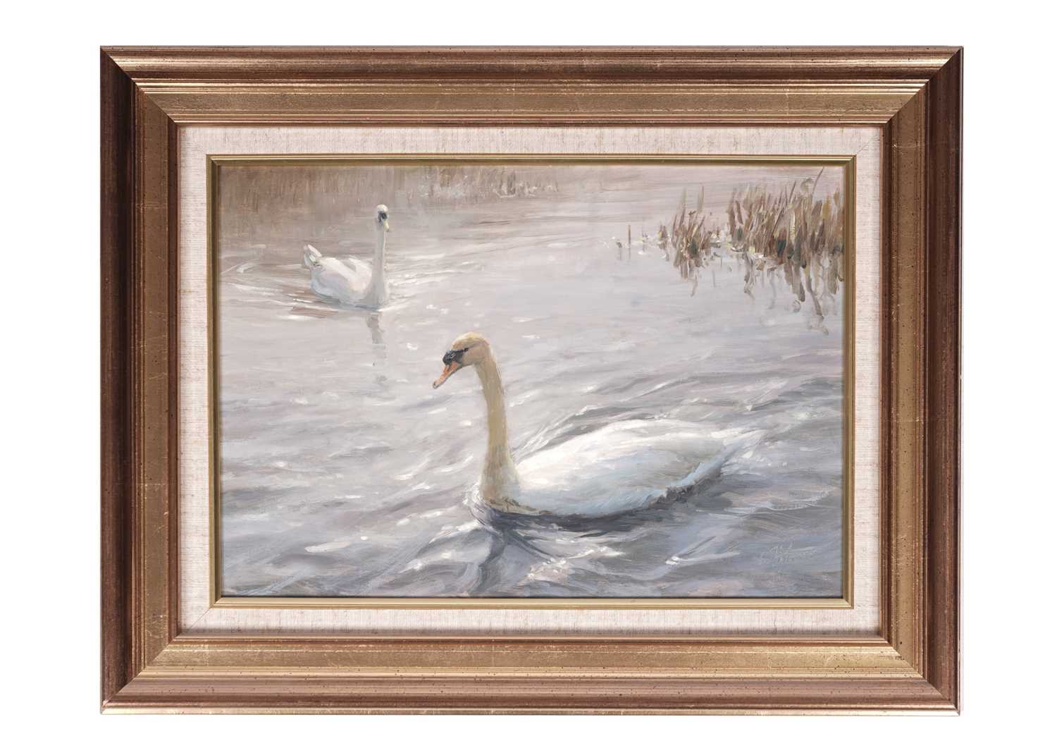Walter Holmes - Swans | oil