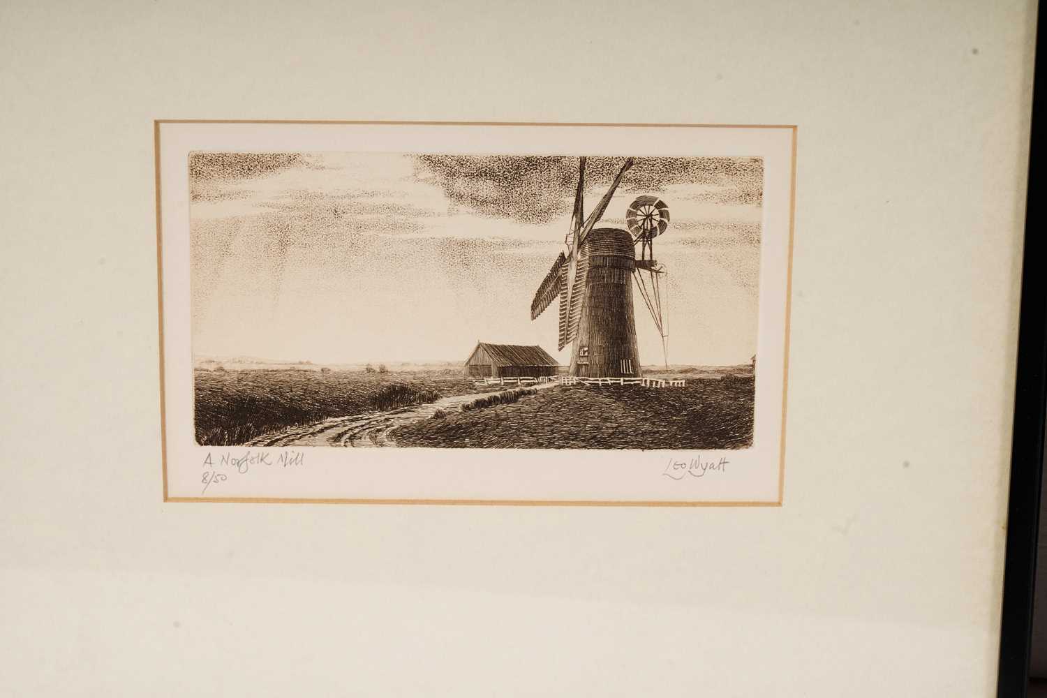 Leo Wyatt - Norfolk, Norfolk 2, and A Norfolk Mill | etchings - Image 2 of 4
