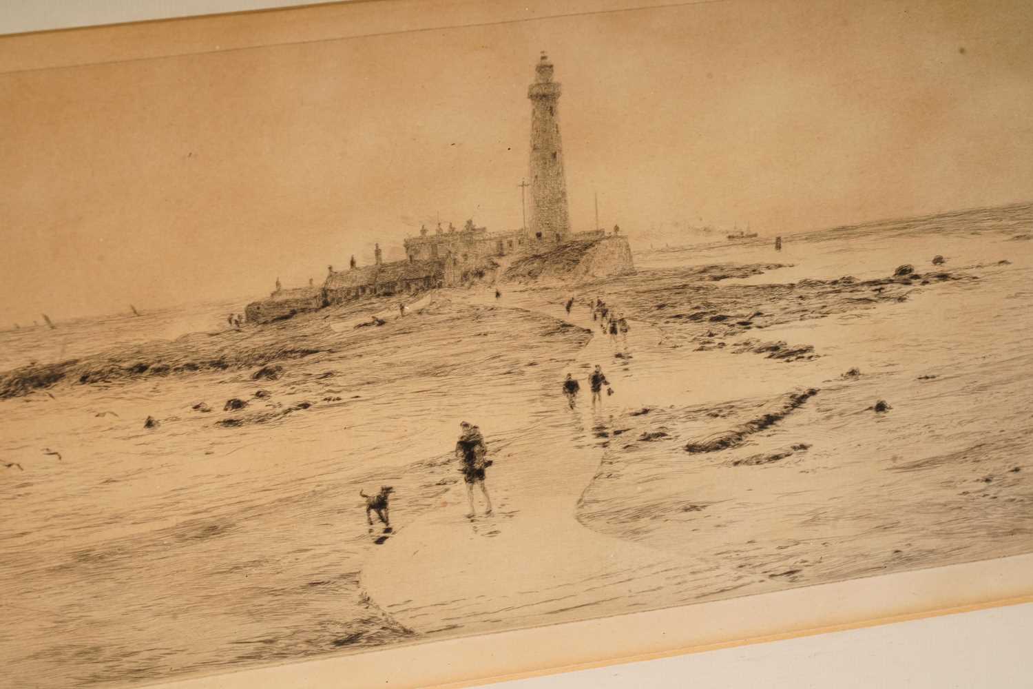 William Lionel Wyllie - St Mary's Island Lighthouse & High and Low Lights, Shields | etchings - Image 2 of 4
