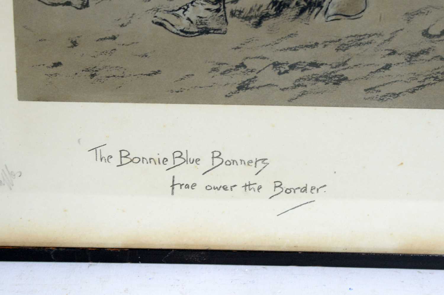 "Snaffles" Charles Johnson Payne - The Bonnie Blue Bonnets frae ower the Border | lithograph - Image 2 of 5