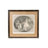 After George Morland - A Tea Garden | stipple engraving (1793)