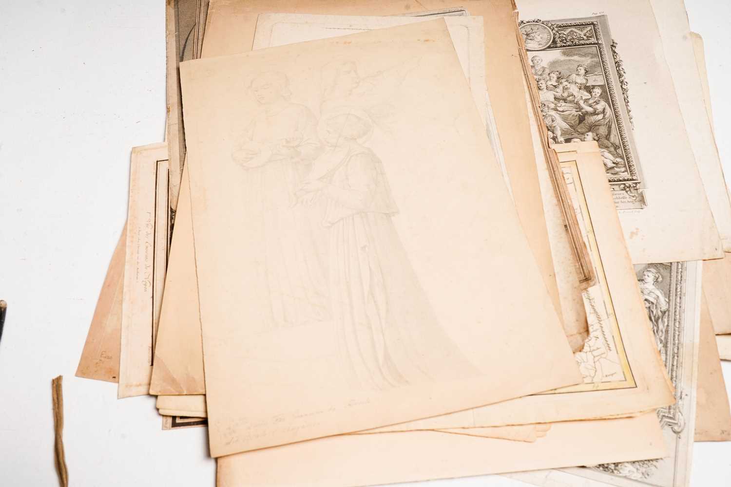 19th Century - A folio containing a collection of antiquarian prints and sketches - Image 13 of 35