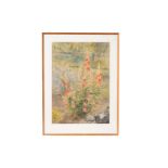 20th Century British School - A Summer Garden Border with Snapdragons | watercolour