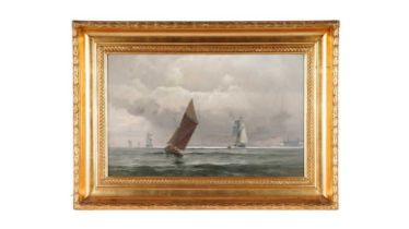 G. Neumann - Shipping in the Copenhagen Sound | oil