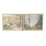 After Molly Brett - Summer Sports and Goodnight Time | children's vintage photolithographic prints