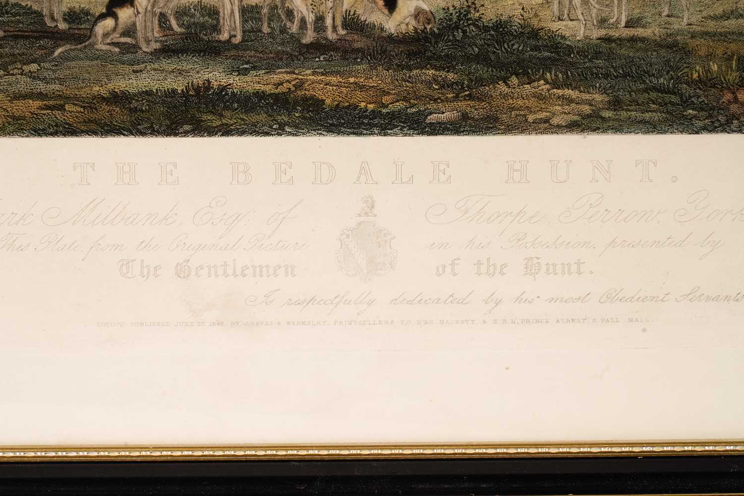 After Anson Ambrose Martin - The Bedale Hunt | hand coloured engraving - Image 2 of 5