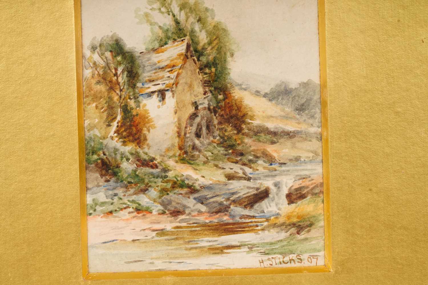 Harry Sticks - Thurm Mill, and a landscape view | watercolours - Image 10 of 10