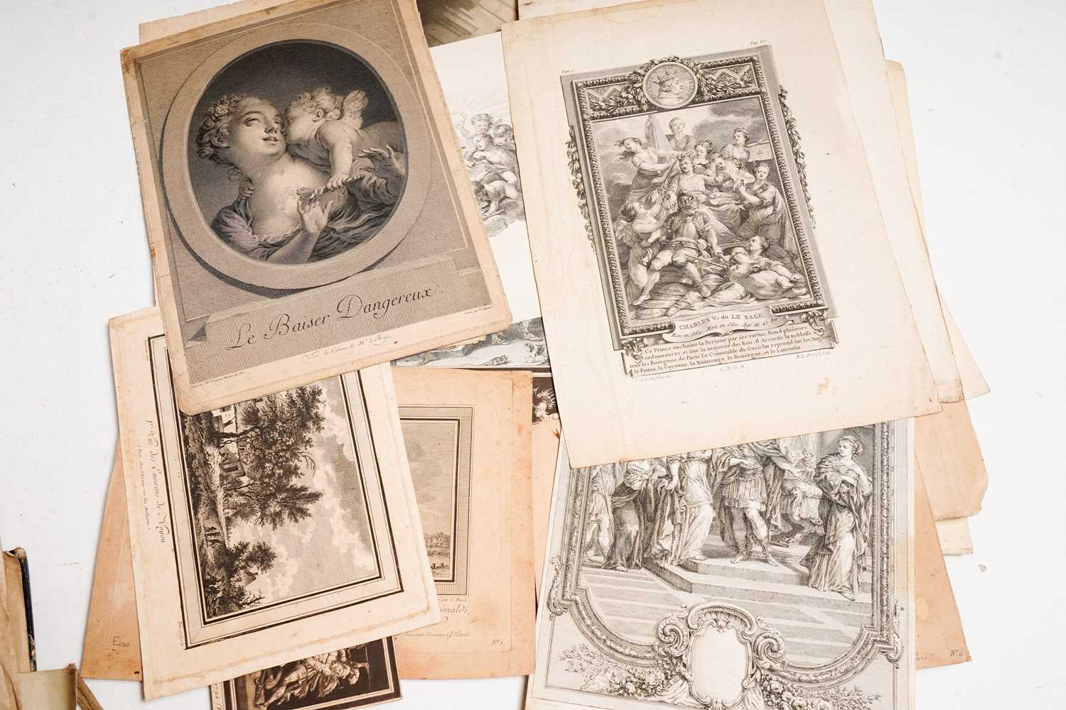 19th Century - A folio containing a collection of antiquarian prints and sketches - Image 11 of 35