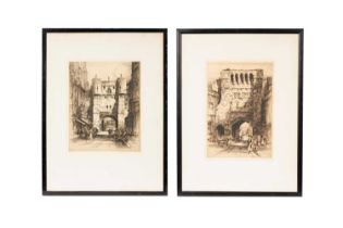 Albany E. Howarth ARE - Micklegate York, and Winchester West Gate | etchings