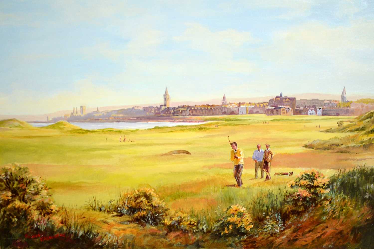 Thomas Wilkinson - A Summers Day at St Andrews Golf Course | oil - Image 2 of 4