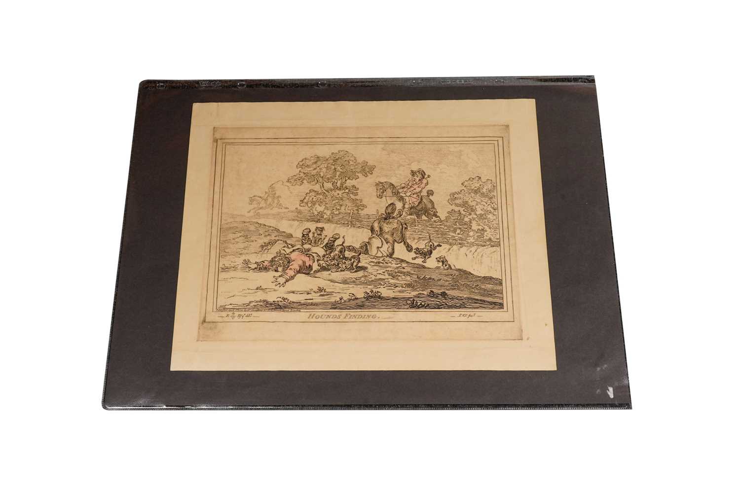 James Gillray - Scotch Harry on His Fast Trotter & Hounds Finding | etchings - Image 3 of 3