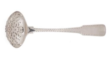 A sugar sifter ladle by Joseph Pearson, Dumfries