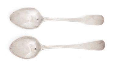 Two teaspoons, both by James Yule, Dumfries