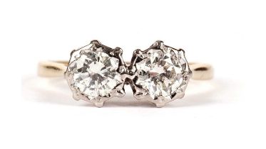 A two-stone diamond ring