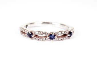 Vera Wang, Love: a sapphire and diamond half hoop eternity ring