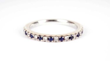Vera Wang, Love: a sapphire and diamond half hoop eternity ring