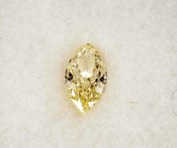 A loose marquise-cut diamond