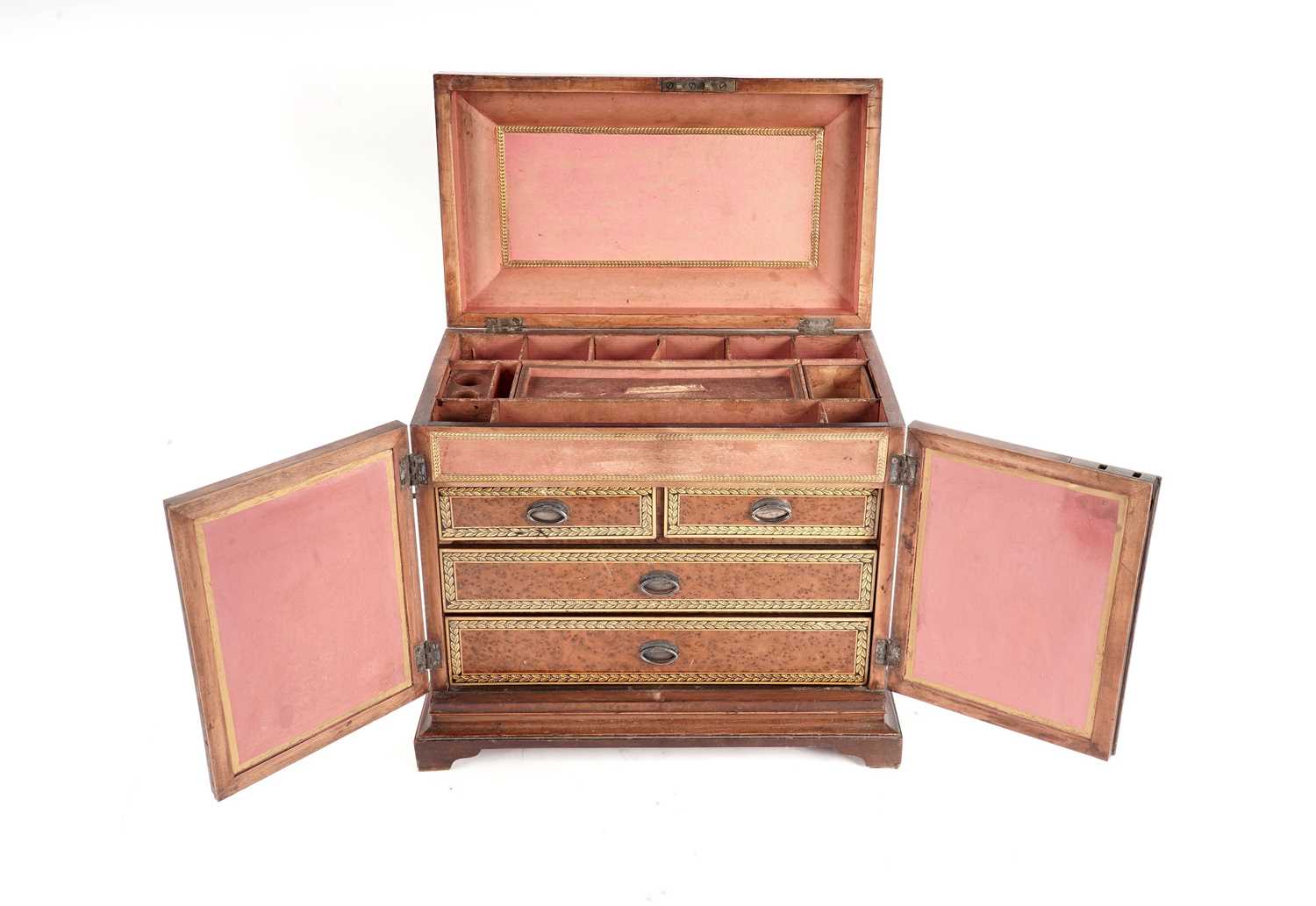 A Victorian burr walnut jewellery box - Image 3 of 8