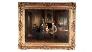 19th Century Continental - A Letter From Teacher | oil