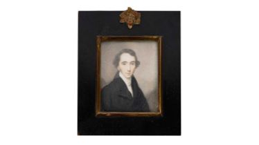 19th Century British School - Portrait miniature of a gentleman | gouache