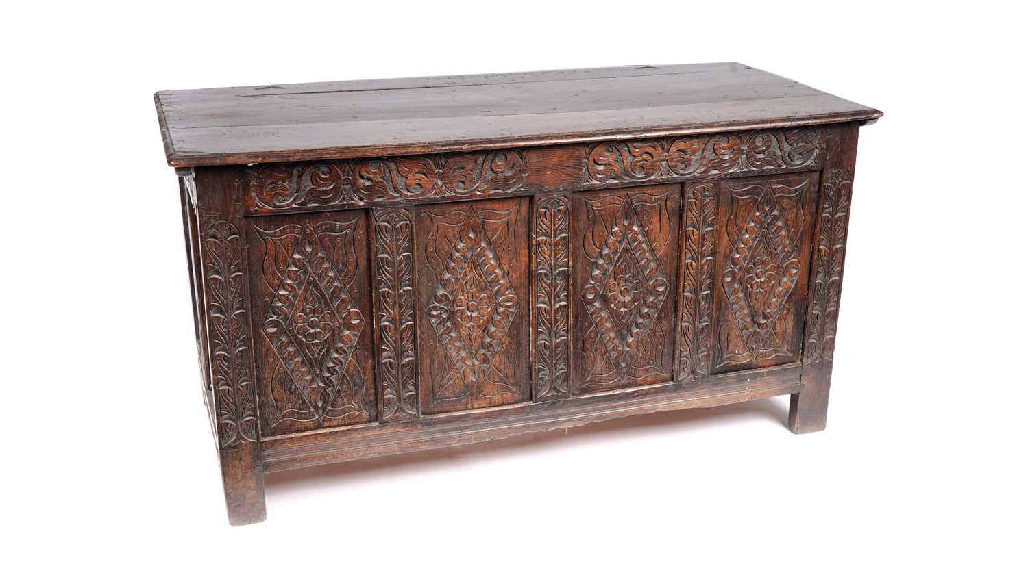 A late 17th Century oak coffer