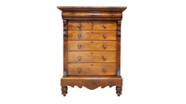 A Victorian mahogany 'Scotch' chest of drawers