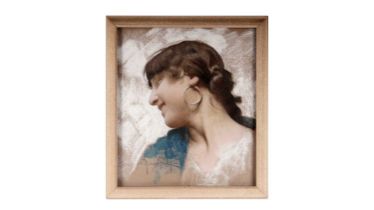 19th Century Italian School - Portrait of a Young Lady | pastel