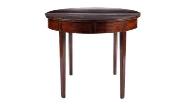 A George III mahogany demi lune card table