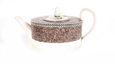 Mochaware teapot