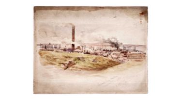 Robert Jobling - Consett Iron Works | watercolour