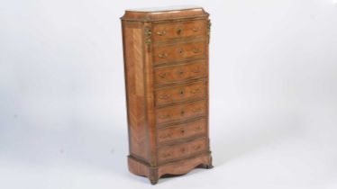 A late 19th Century French walnut and gilt metal mounted escritoire