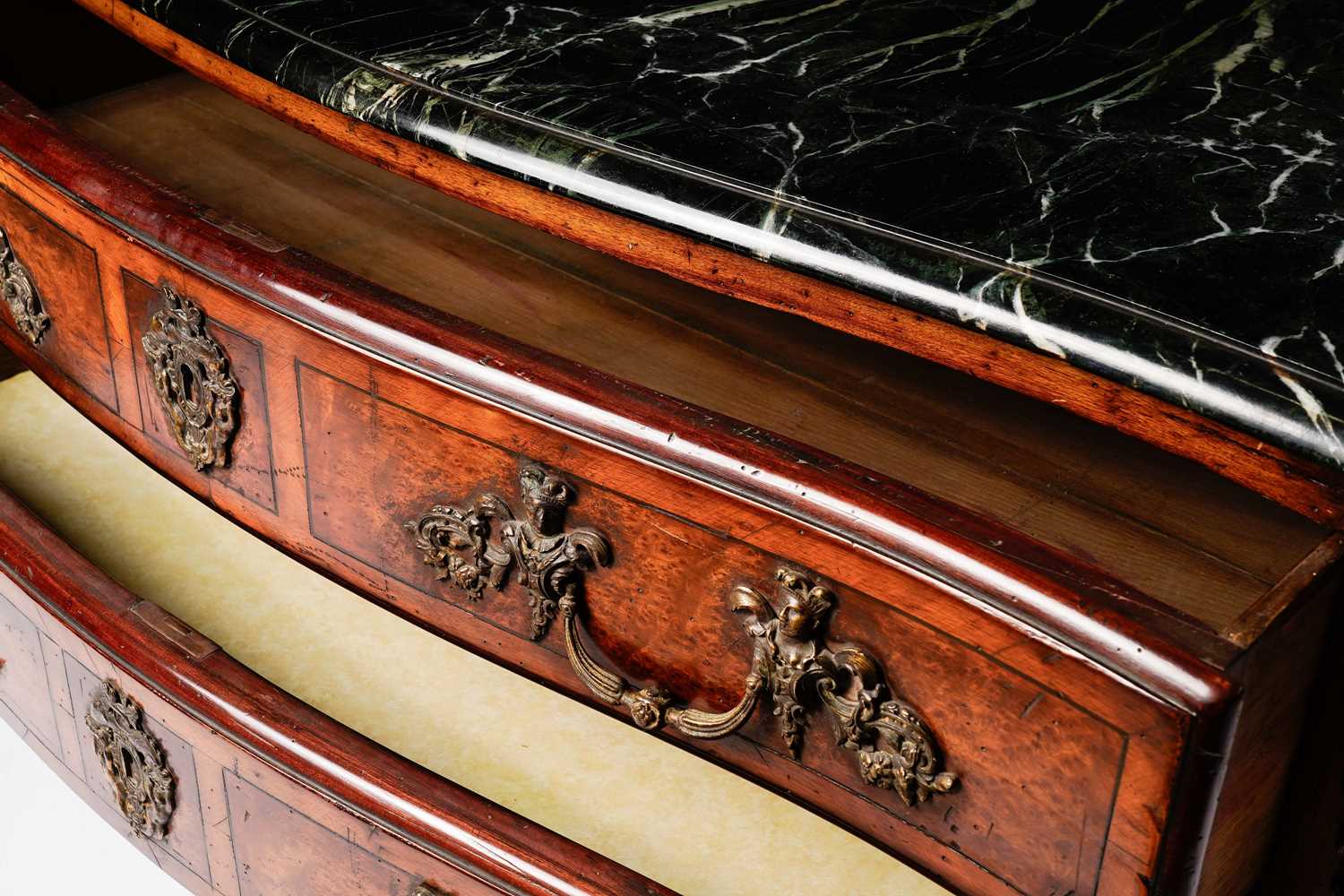 A French Louis XV revival serpentine commode - Image 11 of 17