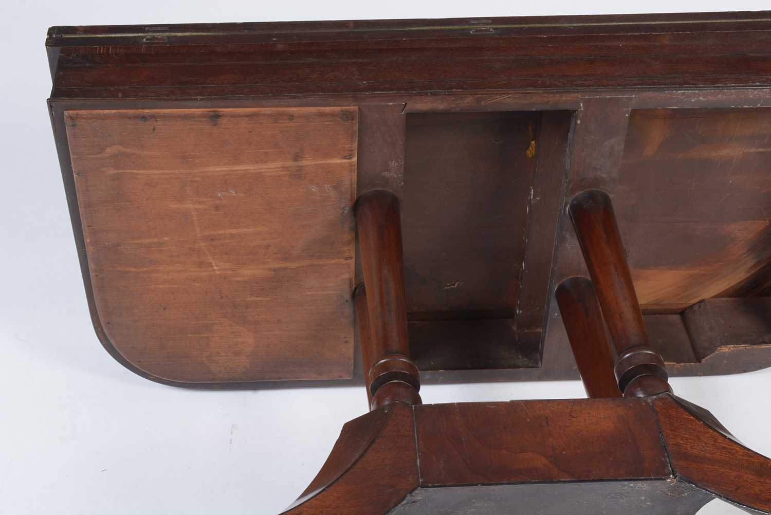 A Regency inlaid mahogany and rosewood crossbanded card table - Image 9 of 18