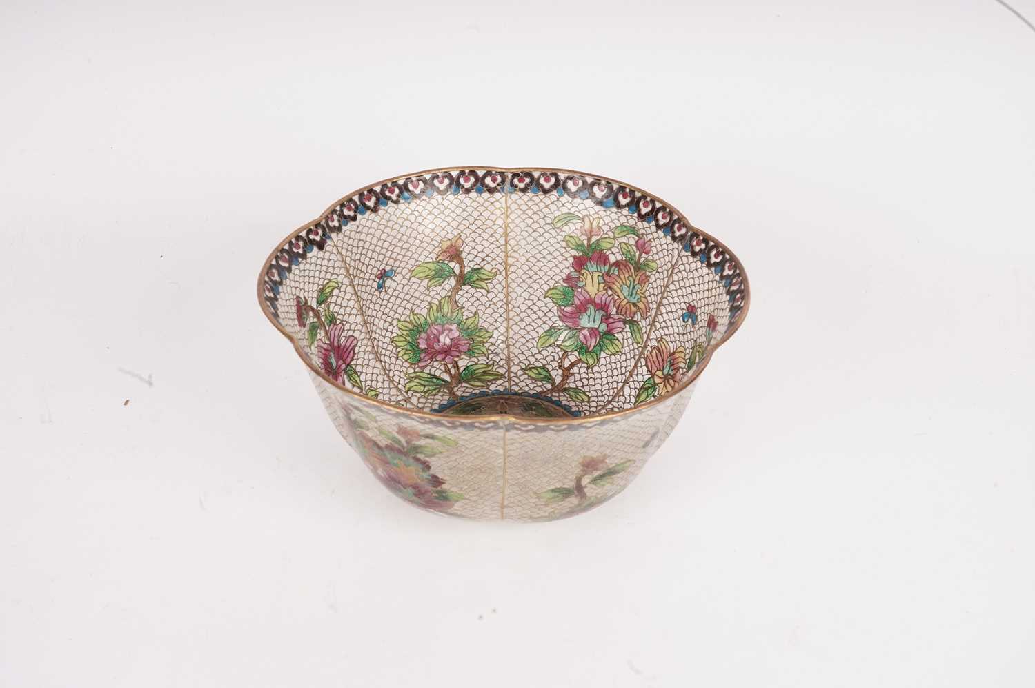 Late 19th century Chinese 'Plique a jour' bowl - Image 2 of 5