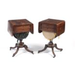 Attributed to William Trotter of Edinburgh: two Regency mahogany work tables