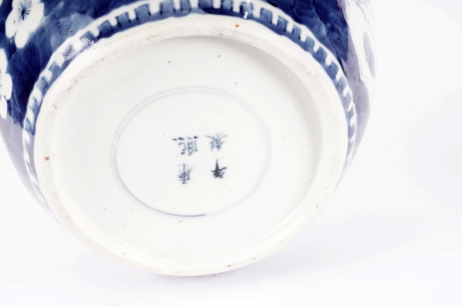 A Chinese blue and white ginger jar and cover - Image 3 of 8