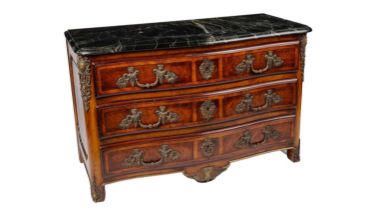 A French Louis XV revival serpentine commode