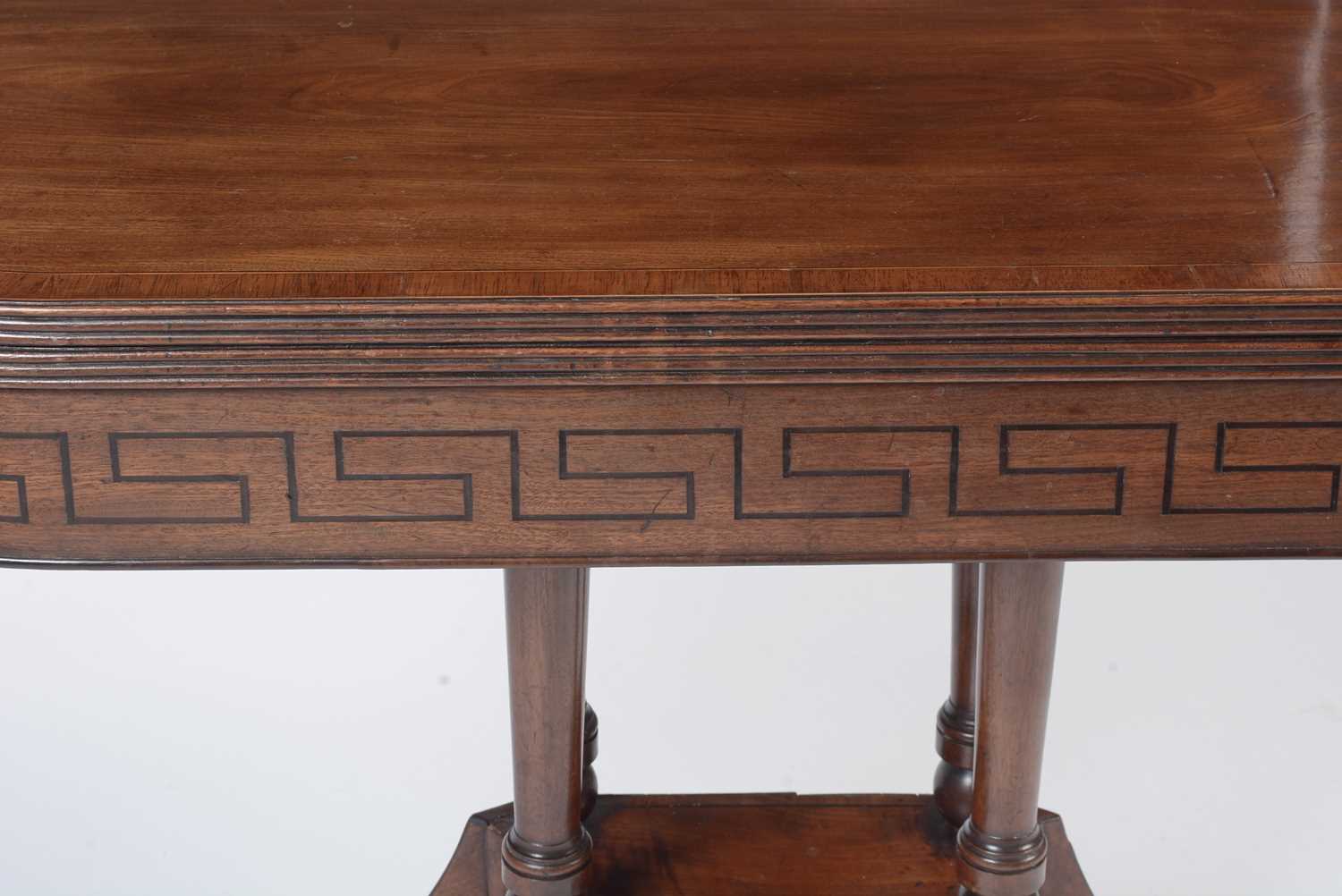 A Regency inlaid mahogany and rosewood crossbanded card table - Image 5 of 18