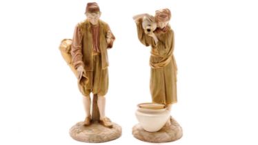 Large pair of Royal Worcester Eastern water carriers