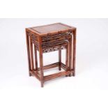 A Chinese hardwood nest of tables