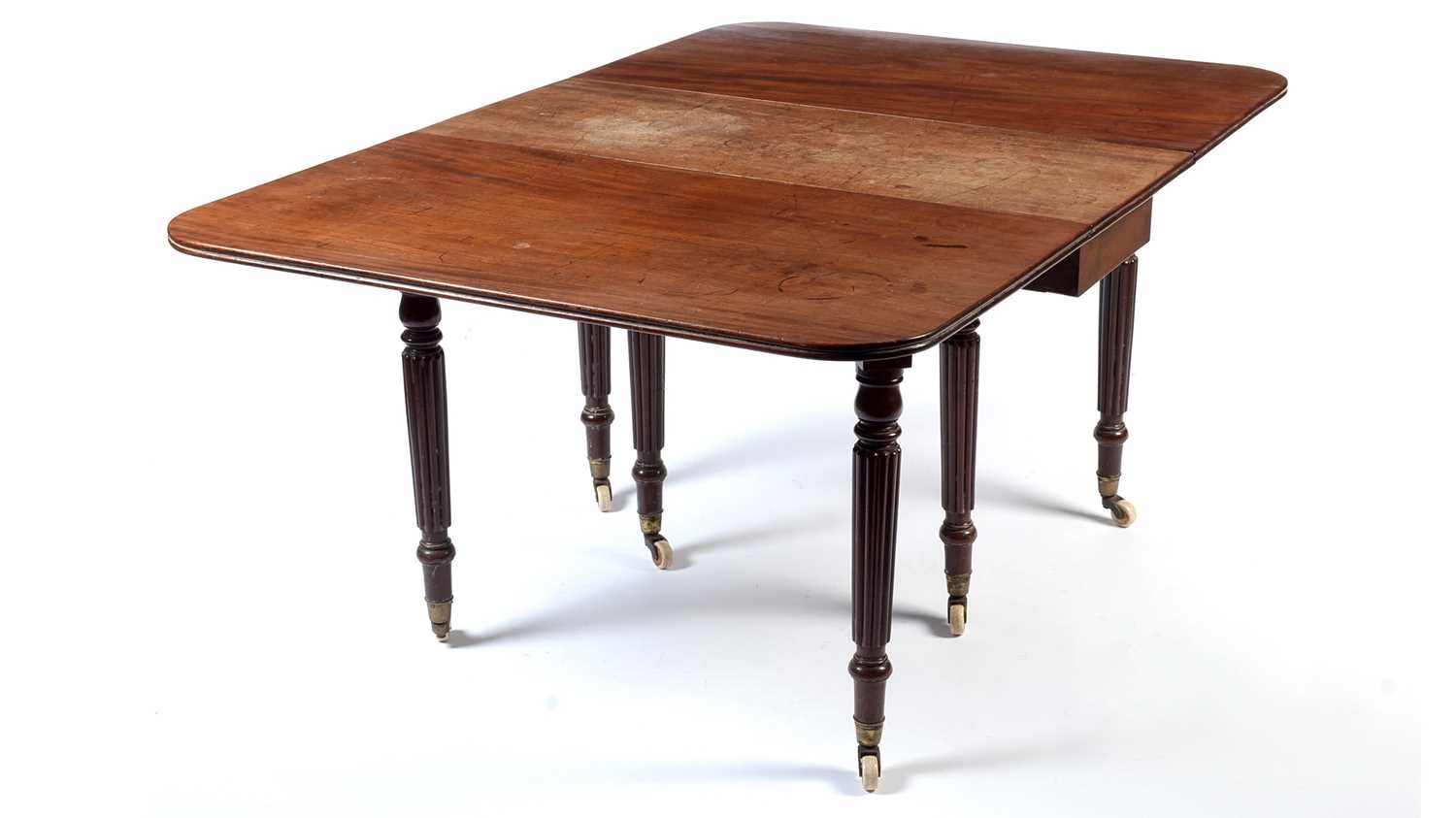 A George IV mahogany drop leaf dining table - Image 2 of 10