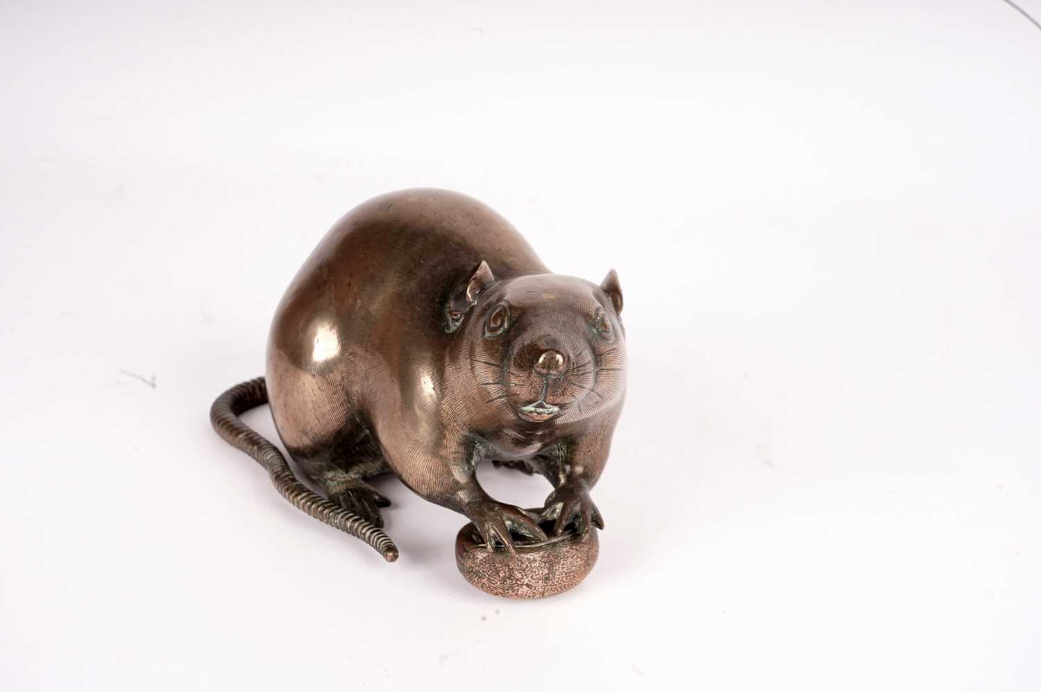 Pair of Japanese bronze rats - Image 10 of 10