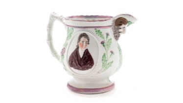 A Denman/ Brougham commemorative pearlware jug